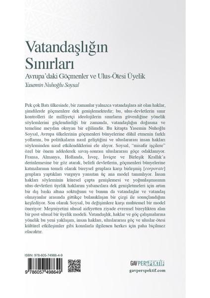 Vatandaşlığın Sınırları - Yasemin Nuhoğlu Soysal (Ciltli)