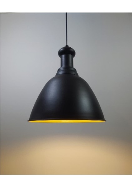 retro,modern,vintage mutfak,oda,otel,cafeler için siyah metal sarkıt avize çap:28cm