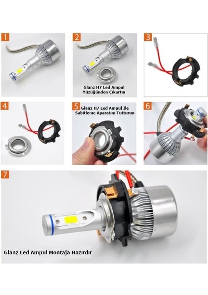 Jetta Golf Caddy Mk5 H7 LED Xenon Ampul Sabitleme Aparatı