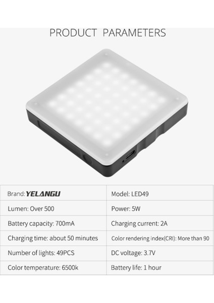 LED49 Taşınabilir Fotoğraf Video Işık Canlı Yayın Için 4 Renkli Flaş Işığı (Yurt Dışından) fırsatları