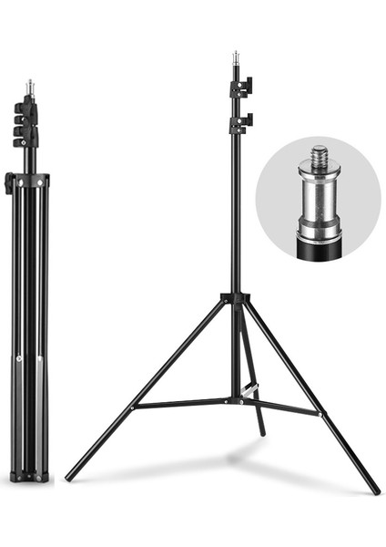 Katlanabilir Ayarlanabilir Fotoğraf Video Için Işık Standı Tripod - 1/4 Vida Arayüzü (Yurt Dışından)