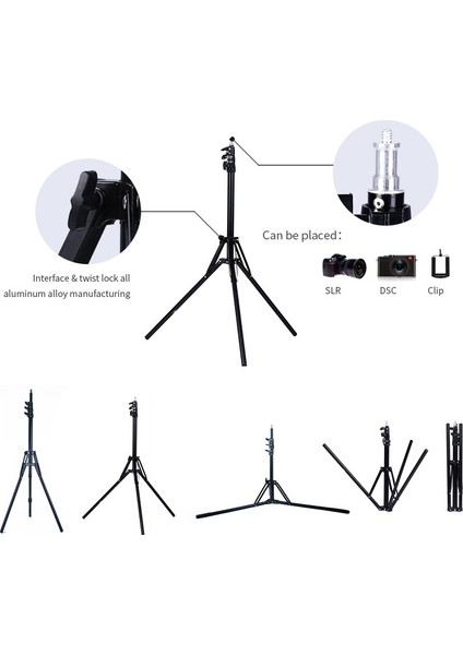 Slr Kameralar Için Katlanabilir Alüminyum Alaşımlı Ayaklı Tripod - 1/4 Vida Arabirim (Yurt Dışından)