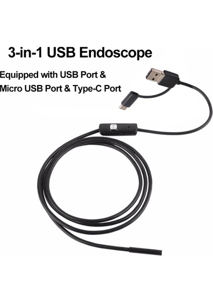 3-In-1 Endüstriyel Endoskop Borescope Muayene Kamera