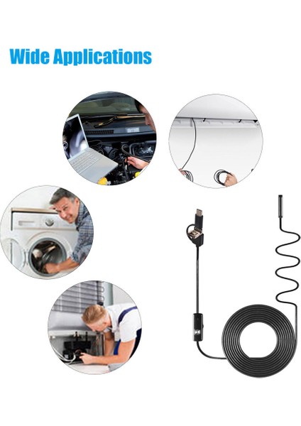 3-In-1 Endüstriyel Endoskop Borescope Muayene Kamera