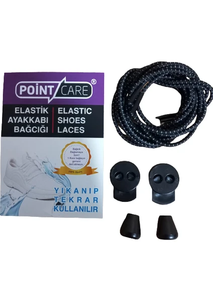 Point Care Akıllı Kilitli Elastik Ayakkabı Bağcık 100 cm