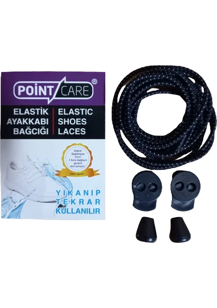 Point Care Akıllı Kilitli Elastik Ayakkabı Bağcık 100 cm