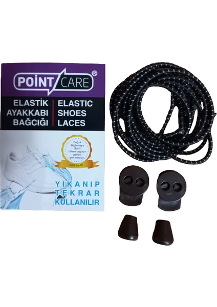 Point Care Akıllı Kilitli Elastik Ayakkabı Bağcık 100 cm