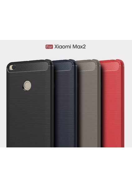 Xiaomi Mi Max 2 Kılıf Karbon Fiber Room Silikon Kapak Kılıf + Cam