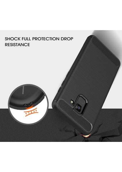 Galaxy A8 2018 Kılıf Karbon Fiber Room Silikon Kapak Kılıf + Cam fırsatları