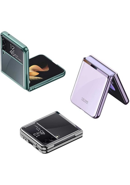 Samsung Galaxy Z Flip 3 Kılıf Ultra Ince Köşeleri Şık Tasarım Şeffaf Kapak Renksiz modelleri