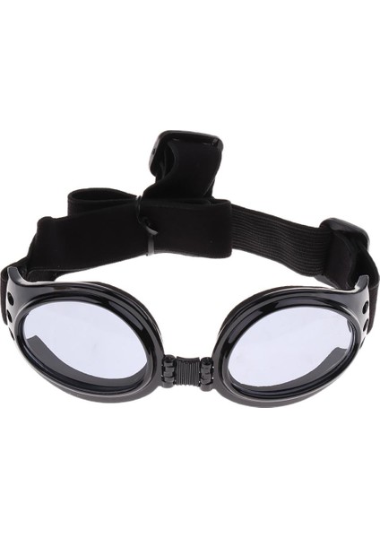 Köpek Rüzgar Güneş Gözlüğü Göz Giyim Koruma Pet Goggles Ayarlanabilir Kayış Siyah (Yurt Dışından)