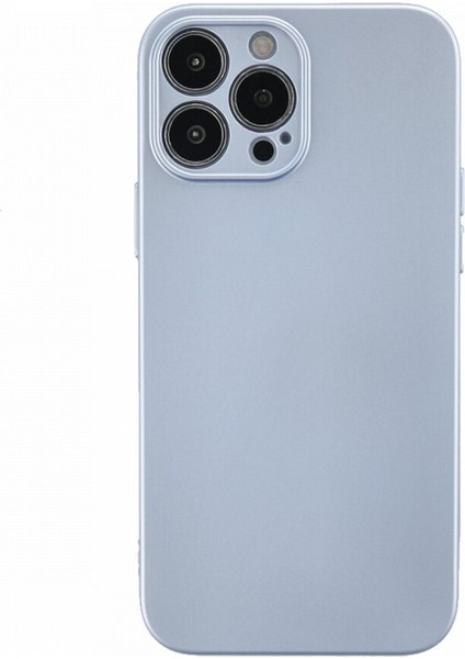 Apple iPhone 13 Pro Kılıf Içi Kadife Lansman Kapak Kamera Korumalı Gök Mavisi