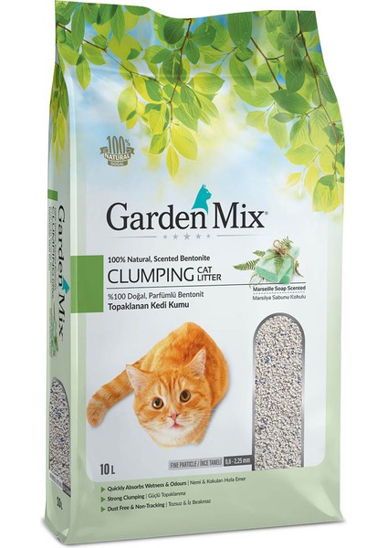 Garden Mix  Bentonit Marsilya Sabunlu Kedi Kumu 10 Lt