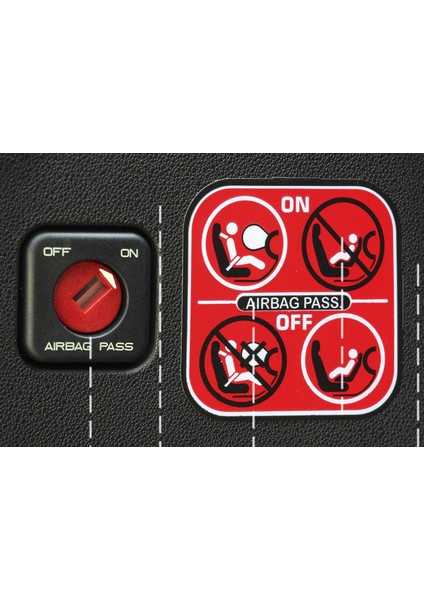 Hava Yastığı Açma Kapama Airbag Pass Etiket Stickeri