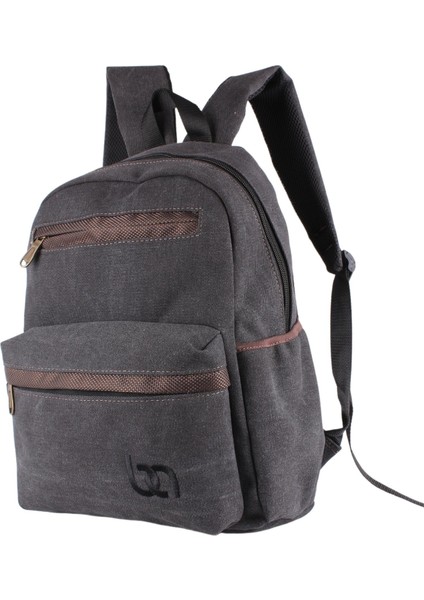 130 Kanvas Siyah Laptoplu Günlük Okul Sırt Çantası modelleri