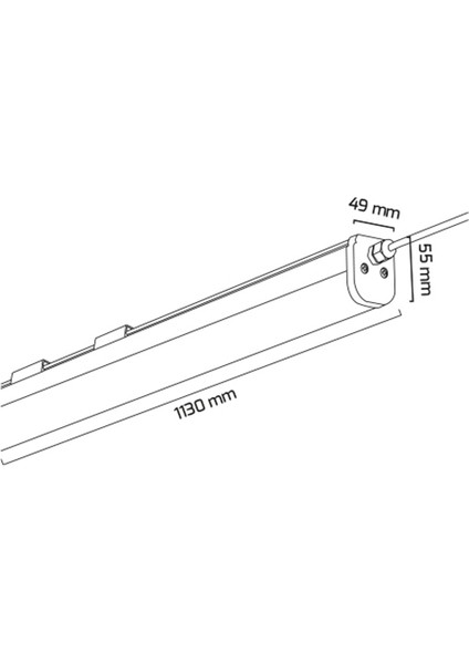 36W Ledli̇ Etanj Armatür 6500 Kelvi̇n Beyaz Işik