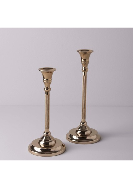 Armina Paslanmaz Çelik 24 cm Şamdan Gold