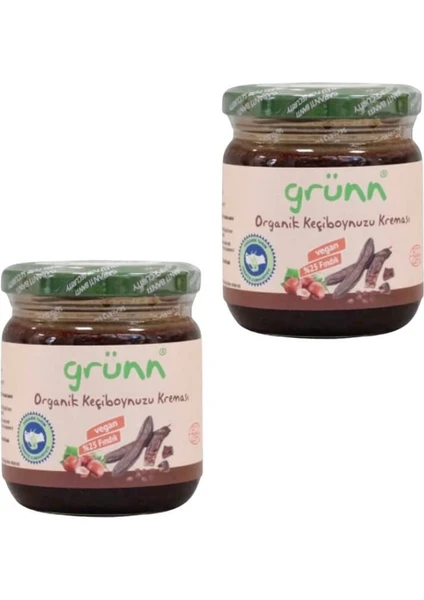 Grünn Organik Keçiboynuzu Kreması (Şeker Ilavesiz) 2 x 200 gr