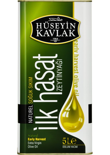 5 l Soğuk Sıkım Ilk Hasat Teneke Zeytinyağı