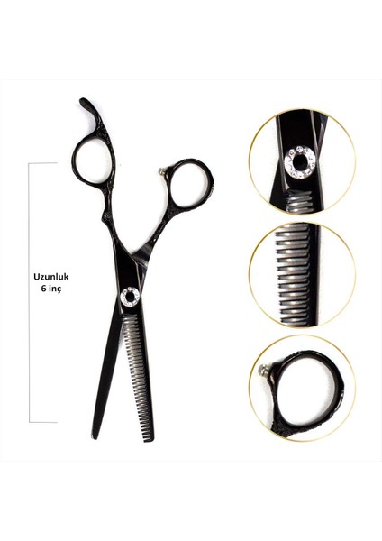 Nagasaki Profesyonel Berber Kuaför Efile (Ara) Makası 6" No 66