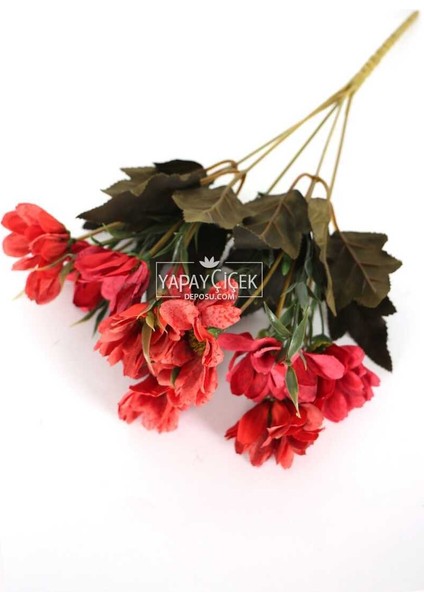 Yapay Sonbahar Ayçiçeği Demeti 28 cm Kırmızı