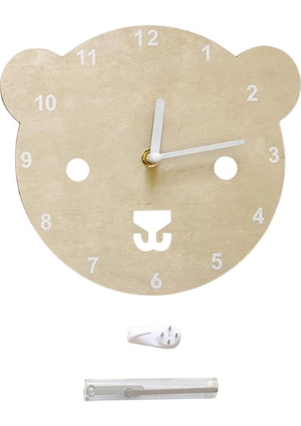 8 "ahşap Duvar Saati Pil Powered Ev Ofis Masası Saatler Dekorasyon Ayı