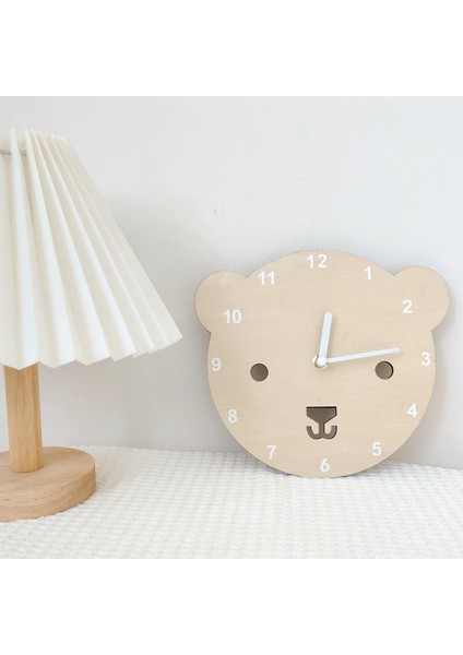 8 "ahşap Duvar Saati Pil Powered Ev Ofis Masası Saatler Dekorasyon Ayı modelleri