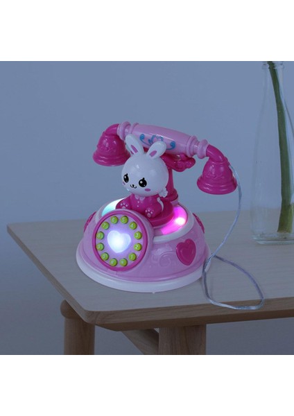 Karikatür Telefon Oyuncak Işık Müzik Hikayesi ile Çocuklar Için Bebek Pembe modelleri