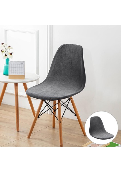 Kolsuz Sandalye Kapak Kutlamaları Düğün Yıkanabilir Jakarlı Slipcover Koyu Gri fiyatları