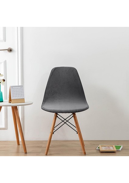Kolsuz Sandalye Kapak Kutlamaları Düğün Yıkanabilir Jakarlı Slipcover Koyu Gri fırsatları
