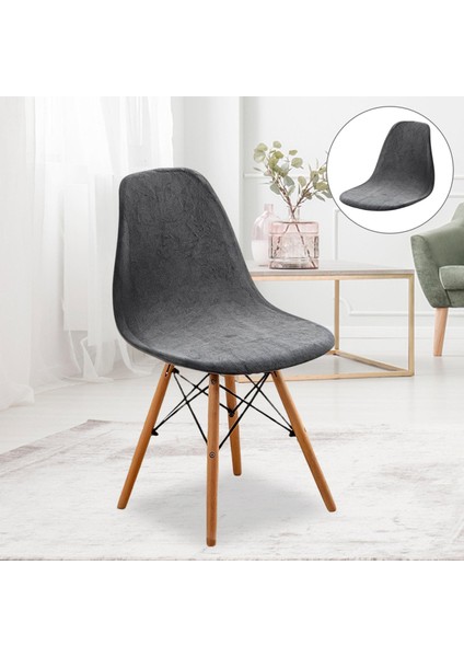 Kolsuz Sandalye Kapak Kutlamaları Düğün Yıkanabilir Jakarlı Slipcover Koyu Gri indirimleri