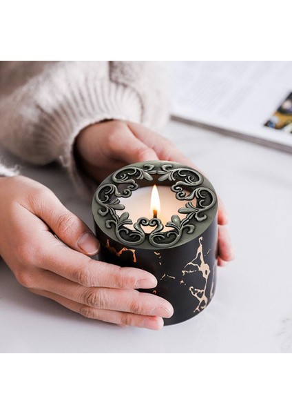 Retro Tarzı Mum Kapağı Çinko Alaşım Mumlar Topper 2.7 '' Mum Gölge Gümüş