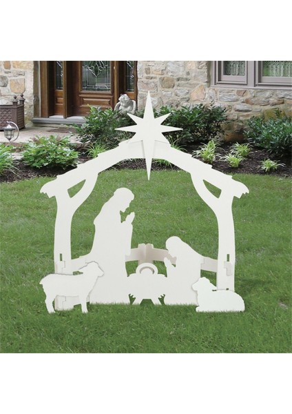 Nefis Açık Doğuş Sahnesi Noel Yard Işaretleri Doğum Seti Yard 44X27X50CM Için Set indirimleri