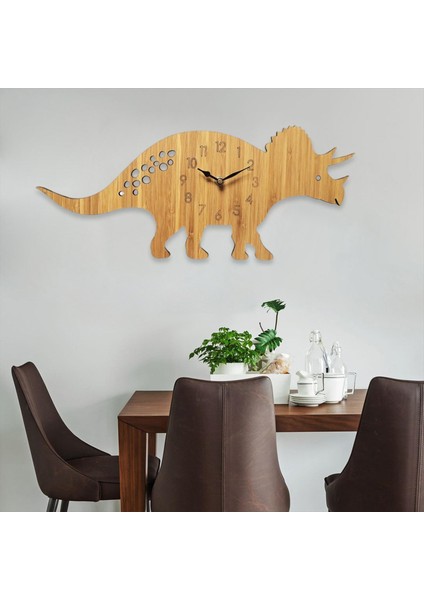 Dinozor Duvar Saati Mutfak Kuvars Oturma Odası Otel Izle Ev Dekor Saatleri Triceratops