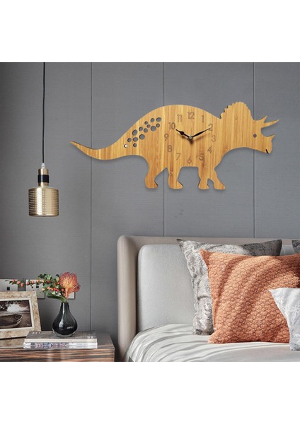 Dinozor Duvar Saati Mutfak Kuvars Oturma Odası Otel Izle Ev Dekor Saatleri Triceratops