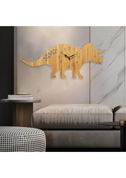 Dinozor Duvar Saati Mutfak Kuvars Oturma Odası Otel Izle Ev Dekor Saatleri Triceratops