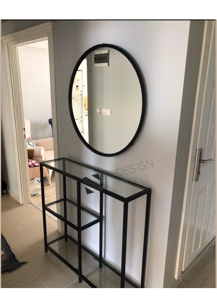Zdesıgnhome 80 Çap Ayna + 90 x 25 x 100 cm Dresuar