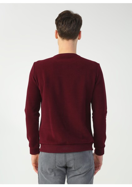 Fabrik Bisiklet Yaka Bordo Erkek Sweatshirt - JACK