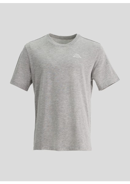 Cafers Erkek Gri Bisiklet Yaka Tişört