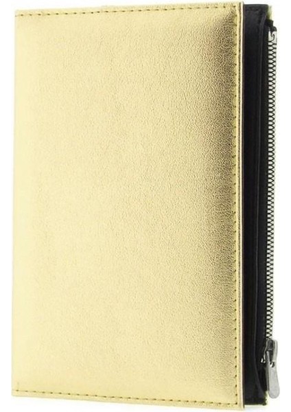 Lizy Aynalı Fermuarlı Gold 120 Yaprak 14X20 Çizgili Defter