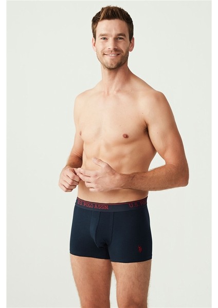 Erkek Beyaz - Kırmızı - Lacivert 3'lü Boxer modelleri