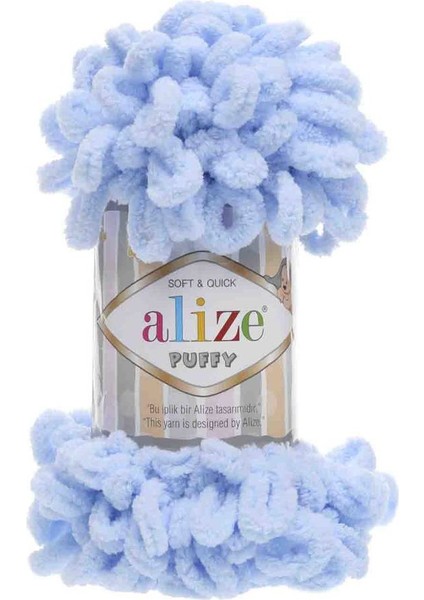 Puffy El Örgü Ipi Açık Mavi 183