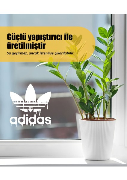 | Sıvı Adidas | Araba Laptop Duvar Folyo Sticker (Siyah)