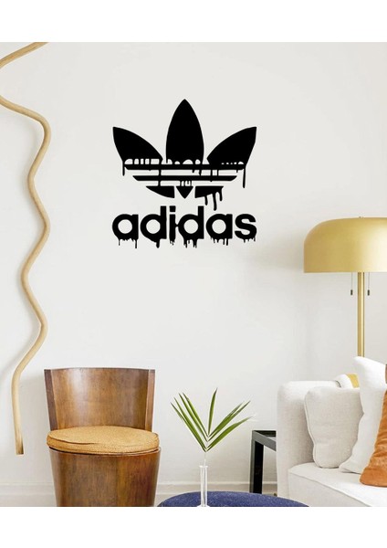 | Sıvı Adidas | Araba Laptop Duvar Folyo Sticker (Siyah)