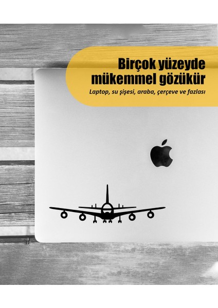 | Cepheden Uçak | Araba Laptop Duvar Folyo Sticker (Siyah) modelleri