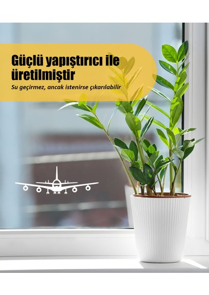 | Cepheden Uçak | Araba Laptop Duvar Folyo Sticker (Siyah) fırsatları