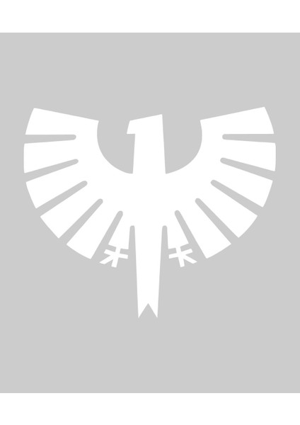 | Geometrik Kartal | Araba Laptop Duvar Folyo Sticker (Beyaz)