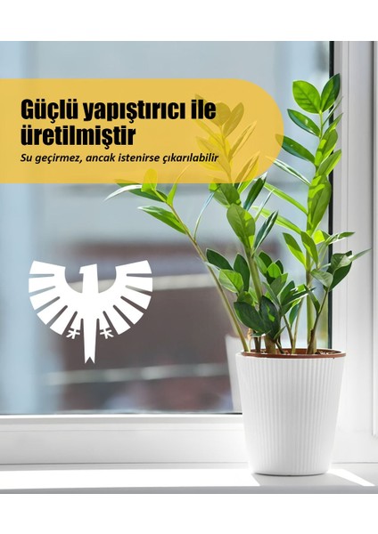 | Geometrik Kartal | Araba Laptop Duvar Folyo Sticker (Beyaz) fırsatları