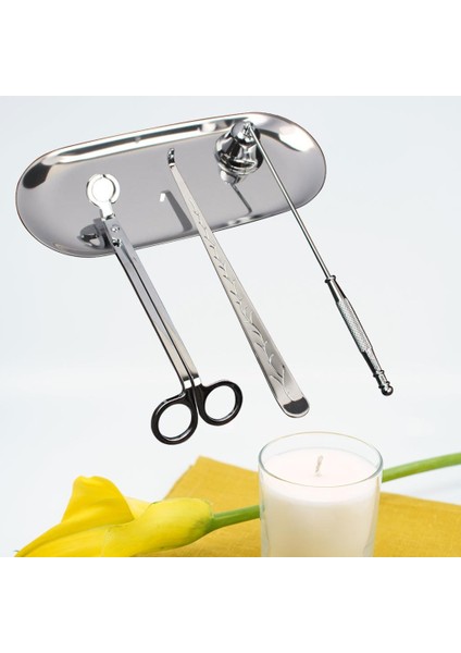 4x Paslanmaz Çelik Fitil Snuffer Araçları Mum Düzeltici Düğün Mum Yapımı Gümüş (Yurt Dışından) fiyatları