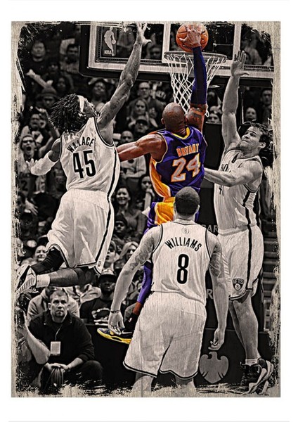 Ahşap Tablo Nba BASKETBOL 20 x 30 cm